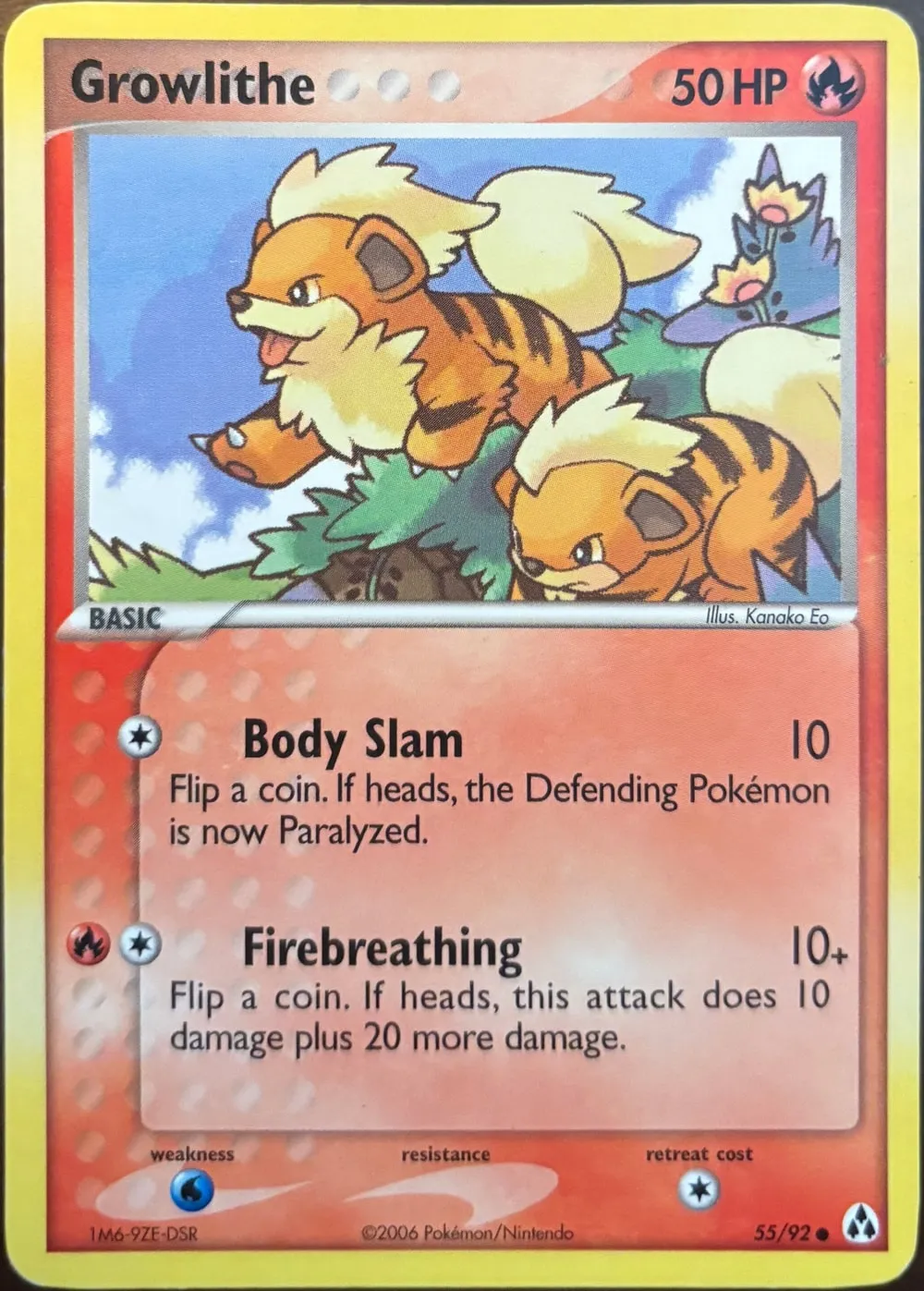 Growlithe 55/92, EX Legend Maker