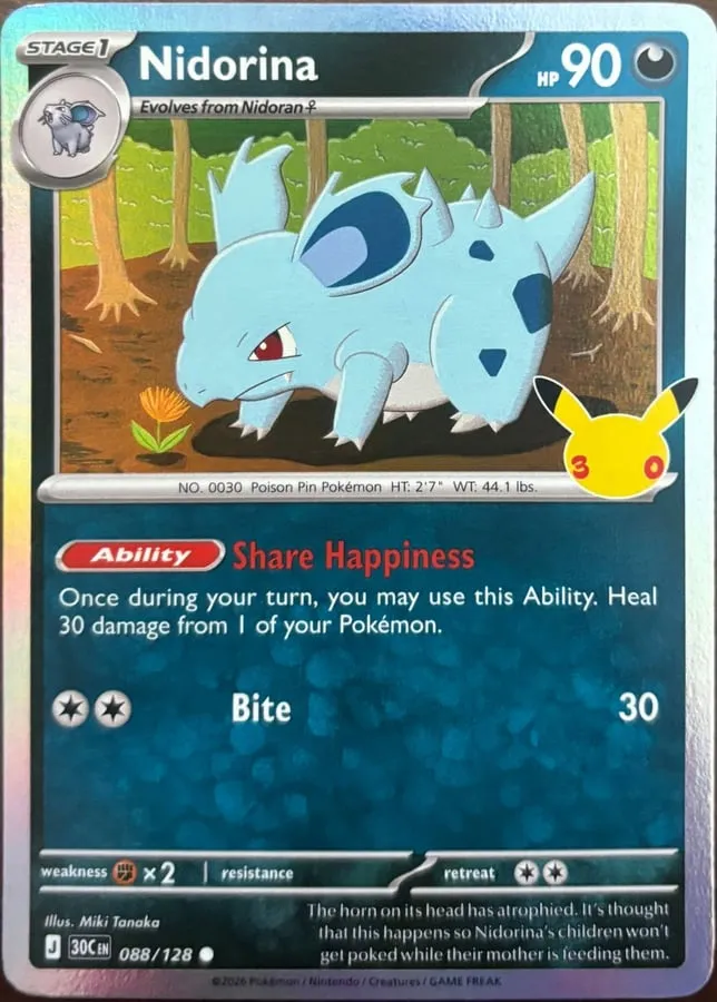 Nidorina 088/128, 30th Celebration