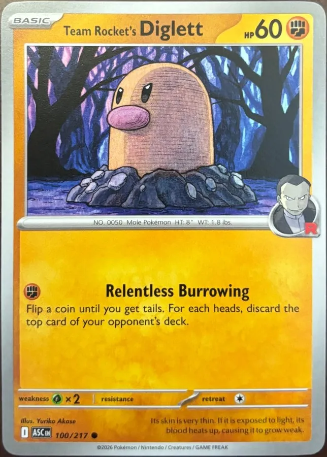 Team Rocket's Diglett 100/217, Mega Evolution: Ascended Heroes