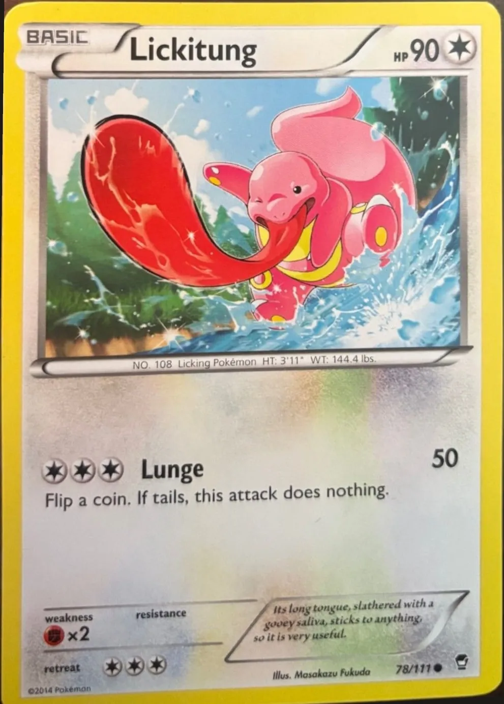 Lickitung 78/111, XY: Furious Fists