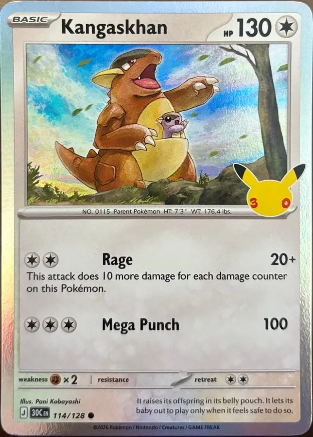 Kangaskhan 114/128, 30th Celebration