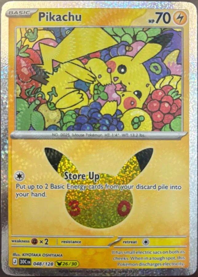 Pikachu 048/128, 30th Celebration