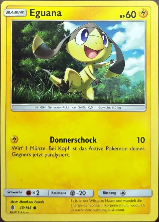 Helioptile (German print) 43/145, SM: Guardians Rising