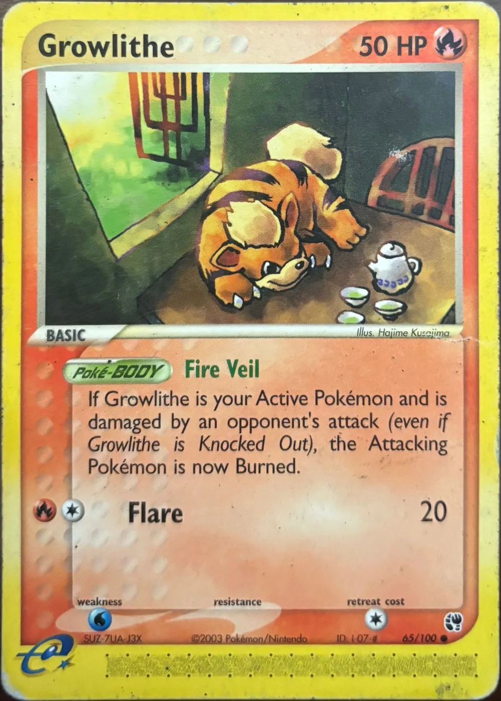 Growlithe 65/100, EX Sandstorm