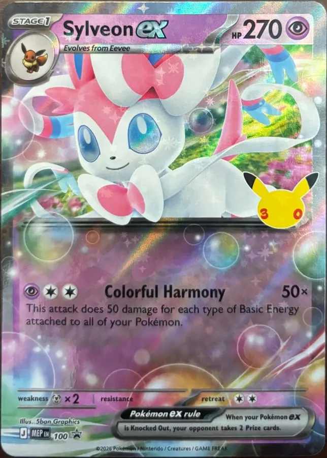 Sylveon ex MEP 100, Mega Evolution Promos