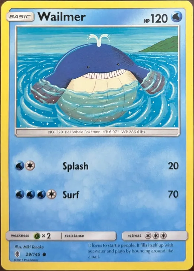 Wailmer 29/145, SM: Guardians Rising