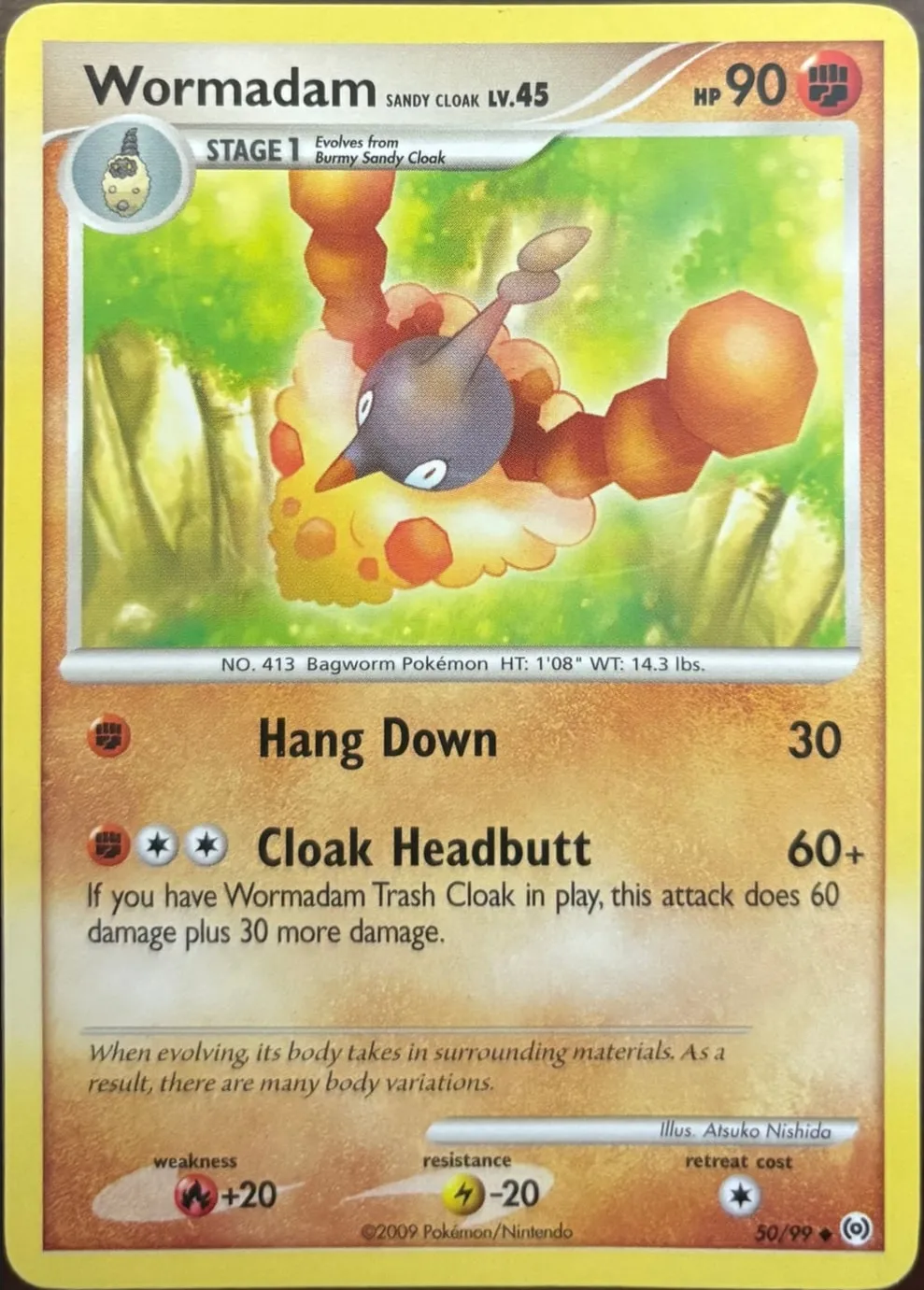 Wormadam Sandy Cloak 50/99, Platinum: Arceus