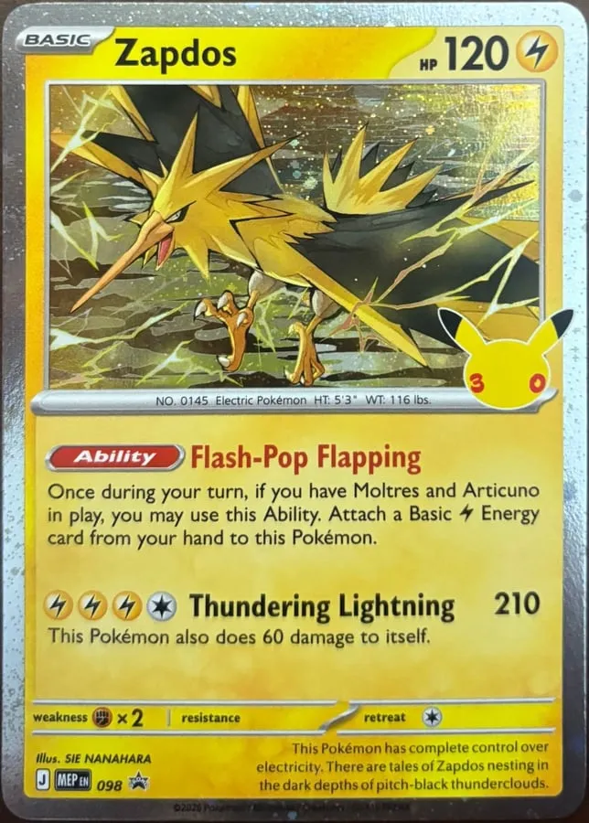 Zapdos MEP 098, Mega Evolution Promos